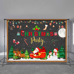 Aperturee - Santa Sled Snowman Bauble Christmas Party Backdrop