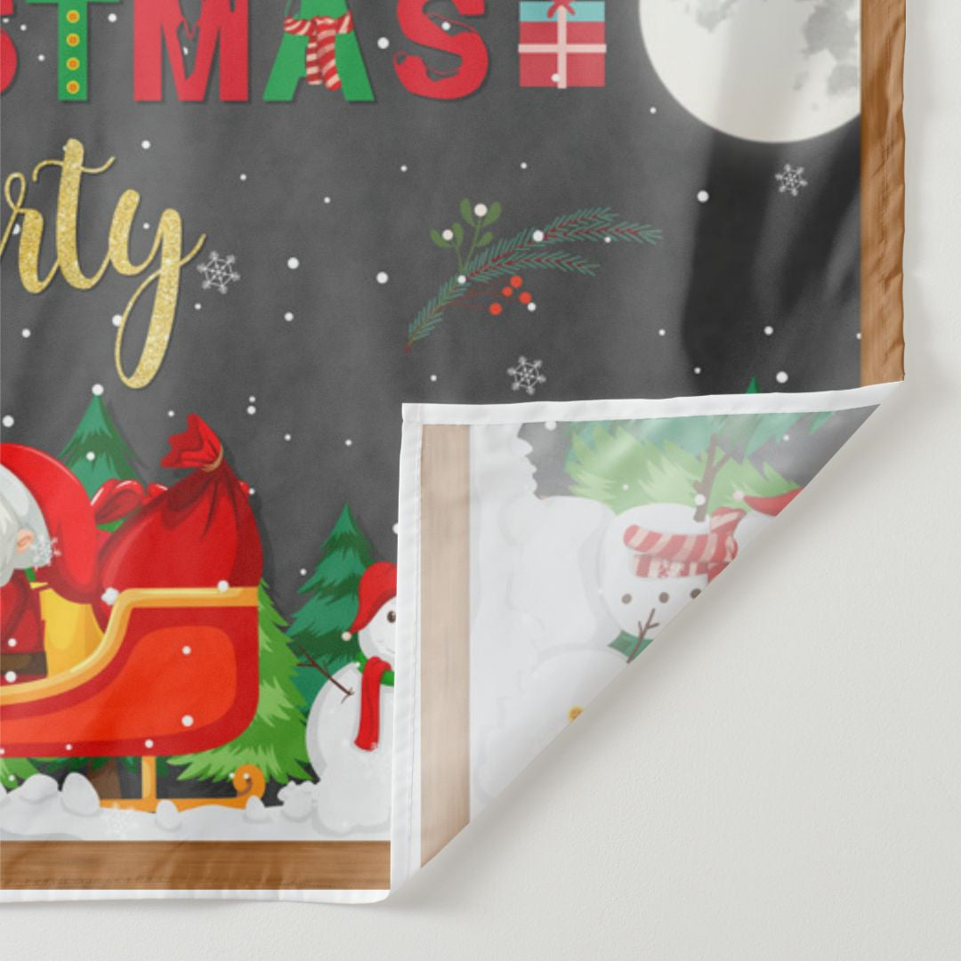 Aperturee - Santa Sled Snowman Bauble Christmas Party Backdrop