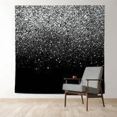 Aperturee - Silver Diamond Black Photograph Christmas Backdrop