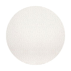 Aperturee - Simple White Brick Round Happy Birthday Backdrop