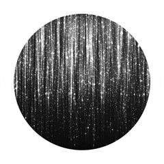 Aperturee - Sliver Bokeh Glitter Round Birthday Backdrop