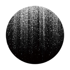 Aperturee - Sliver Spot Round Black Birthday Party Backdrop