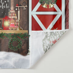 Aperturee - Snow White Cowboy Theme Merry Christmas Backdrop