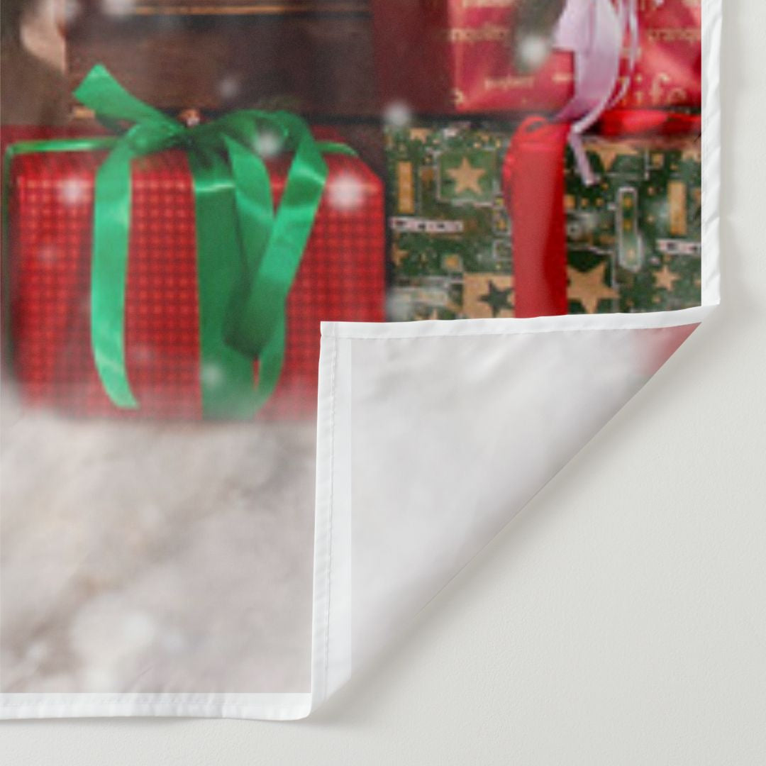 Aperturee - Snowy Cabin Candyland Shiny Holiday Xmas Backdrop