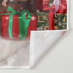Aperturee - Snowy Cabin Candyland Shiny Holiday Xmas Backdrop