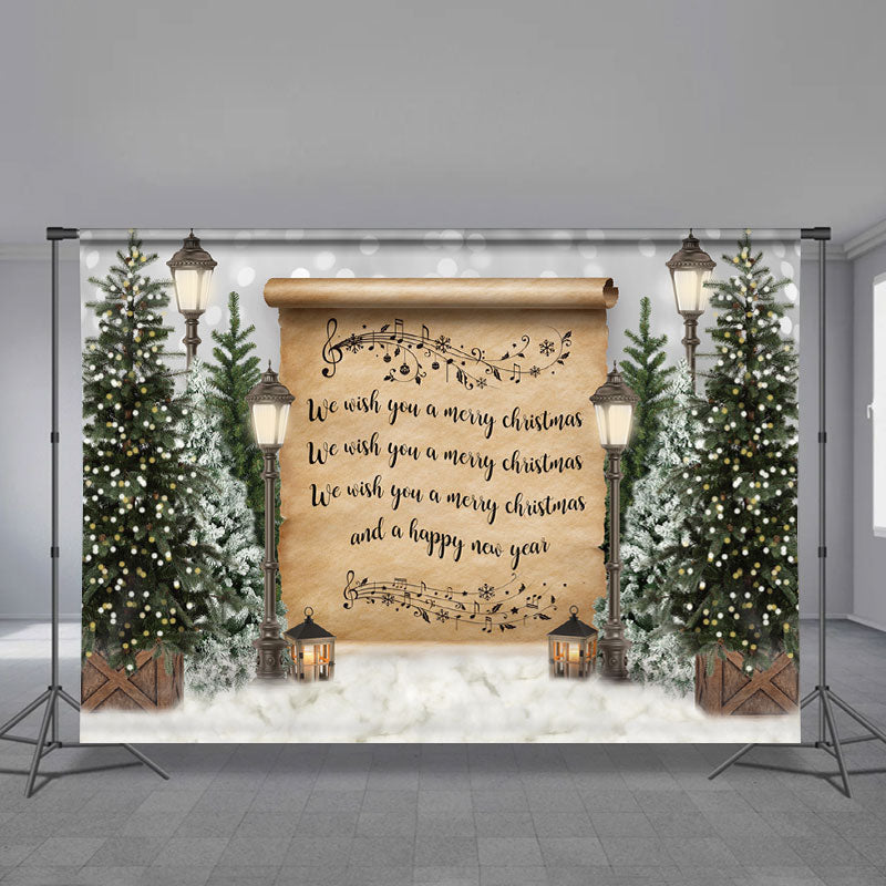 Aperturee - Snowy Kraft Song Lyrics Merry Christmas Backdrop