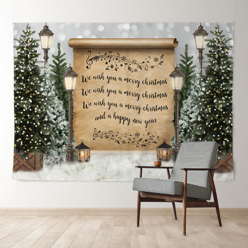 Aperturee - Snowy Kraft Song Lyrics Merry Christmas Backdrop