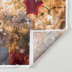 Aperturee - Snowy Light Tree Santa Outside Christmas Backdrop