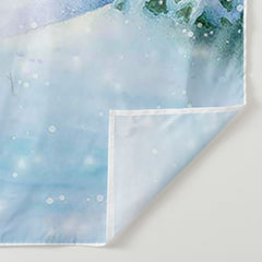 Aperturee - Snowy Moon Night Forest Photobooth Winter Backdrop