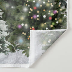 Aperturee - Snowy Winter Xmas Trees Merry Christmas Backdrop