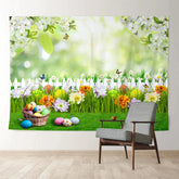 Aperturee - Spring Floral Backyard Butterfly Easter Backdrop