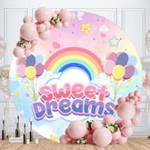 Aperturee - Sweet Dreams Ballon Round Pink Birthday Backdrop