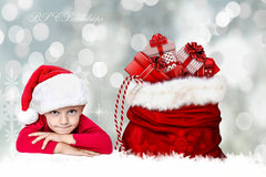 Aperturee - Winter Christmas Santa Gifts Backdrop For Portrait