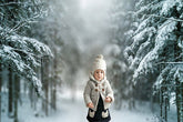 Aperturee - Winter Wonderland Snowy Trees Holiday Portrait Backdrop