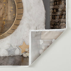 Aperturee - Wood Wall Feather Moon Star House Winter Backdrop
