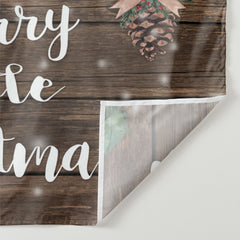 Aperturee - Wooden Glitter Merry Little Christmas Backdrop