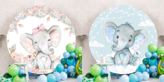 Let's Celebrate The Newborn With The Elephant Backdrop