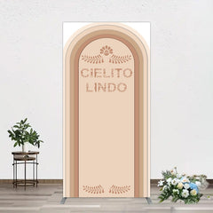 Aperturee - Aperturee Light Brown Leaf Cielito Lindo Birthday Rectangle Backdrop