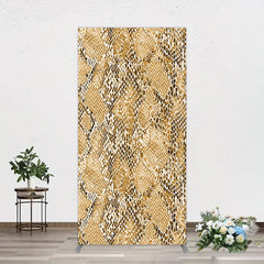 Aperturee - Aperturee Brown Python Skin Pattern Happy Birthday Rectangle Backdrop