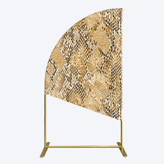 Aperturee - Aperturee Brown Python Skin Pattern Happy Birthday Half Moon Arch Backdrop