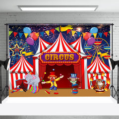 Aperturee - Circus Spark Balloons Ferris Wheel Animals Backdrop