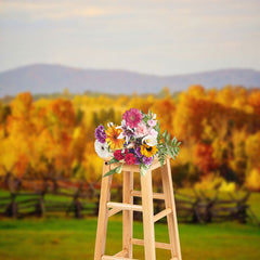 Aperturee - Golden Yellow Woods Autumn Outdoor Natural Backdrop