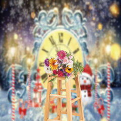 Aperturee - Happy New Year 2025 Countdown Christmas Backdrop