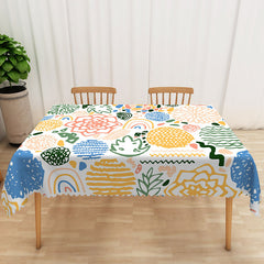 Aperturee Colorful Abstract Art Tablecloth, Modern Expressionist Painting Design for Creative and Eclectic Decor