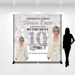 Aperturee - 10 Years Retirement Personalized Photo Backdrop