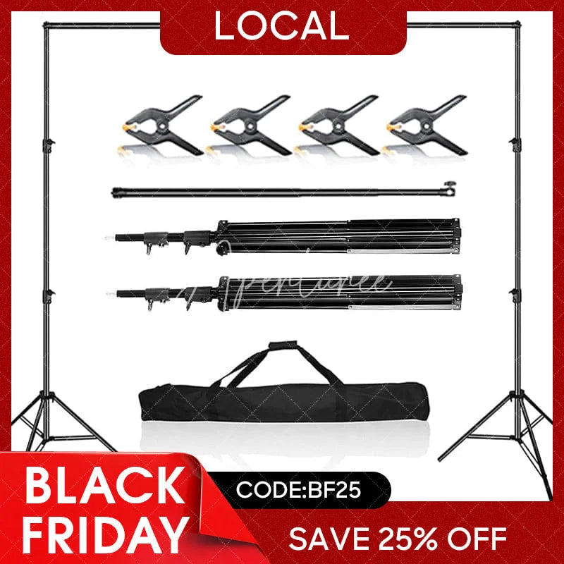 Aperturee - 10X10FT Metal Adjustable Photography Backdrop Stand