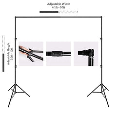 Aperturee - 10X10FT Metal Adjustable Photography Backdrop Stand