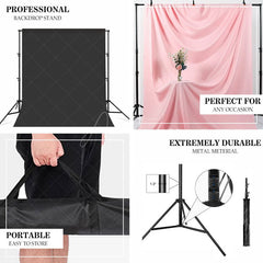 Aperturee - 10X10FT Metal Adjustable Photography Backdrop Stand