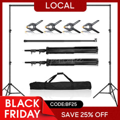 Aperturee - 10X10FT Metal Adjustable Photography Backdrop Stand