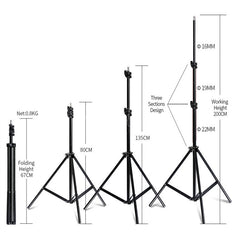 Aperturee - 2 Pcs Black Photography Softbox Lights Foldable Stand