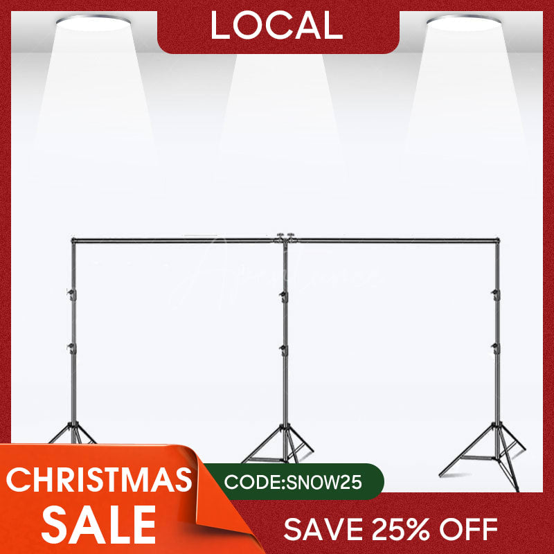 Aperturee - (7 Day Delivery) Aperturee 20x10ft Photography Backdrop Stand Kit for Room Set Adjustable Pipe Frame Stable for Studio