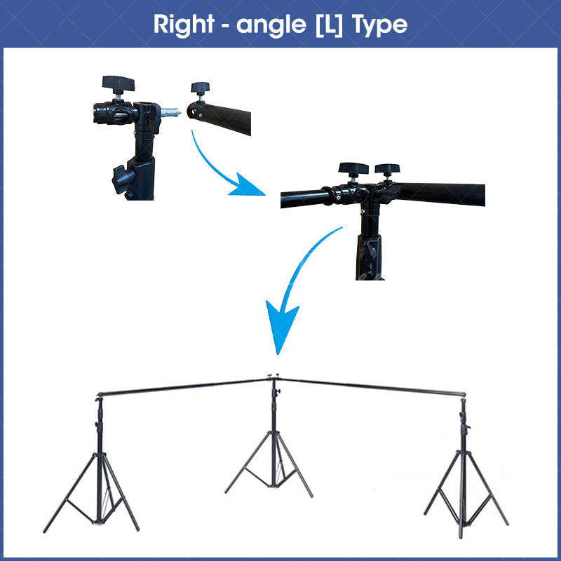 Aperturee - Aperturee 20x10ft Photography Backdrop Stand Kit for Room Set Adjustable Pipe Frame Stable for Studio and Event
