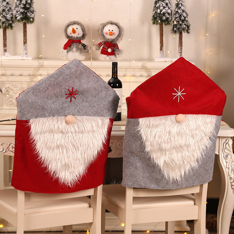 Aperturee - 20X24 Inch Santa Claus Kitchen Christmas Chair Covers