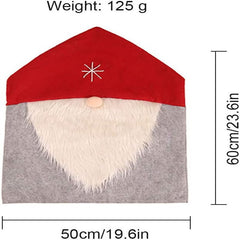 Aperturee - 20X24 Inch Santa Claus Kitchen Christmas Chair Covers