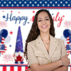 Aperturee - 4Th July Dwarf USA Balloons Independence Day Backdrop