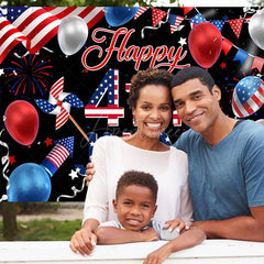 Aperturee - (7 Day Delivery) Aperturee Usa Flag 4th July Cheers Independence Day Backdrop