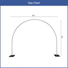 Aperturee - (7 Day Delivery) Wide Arch 10x8ft Wedding Stand Balloon Semi-circle Frame