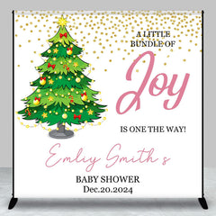 Aperturee - A Bundle Of Joy Xmas Custom Baby Shower Backdrop