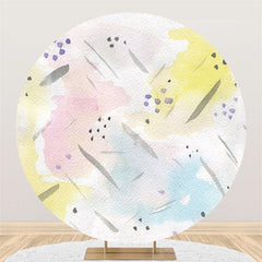 Aperturee Abstract Graffiti Style Circle Happy Birthday Backdrop