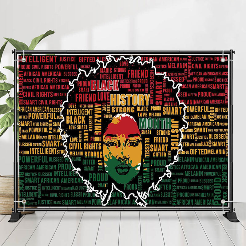 Aperturee African Dense Letters Black History Month Backdrop