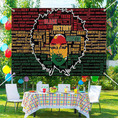 Aperturee African Dense Letters Black History Month Backdrop