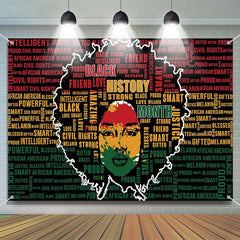 Aperturee African Dense Letters Black History Month Backdrop