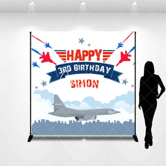 Aperturee - Air Show Plane City Custom 3rd Birthday Backdrop