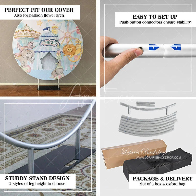 Lofaris Aluminum Alloy Round Backdrop Stand for Decoration
