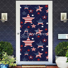 Aperturee - American Flag Stars Door Cover For Independence Day