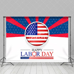 Aperturee - American Flag Stripe Stars Happy Labor Day Backdrop